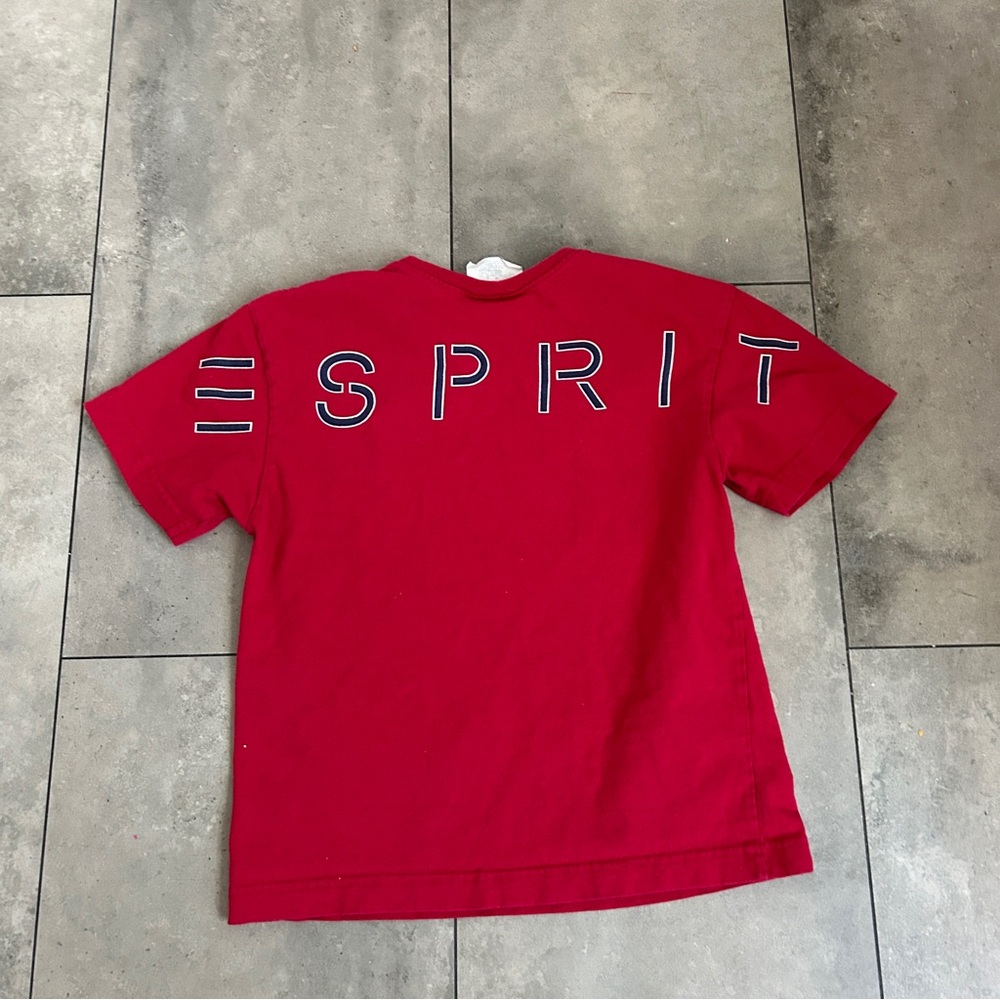 ESPRIT 90s vintage red t-shirt youth Medium or women's XS